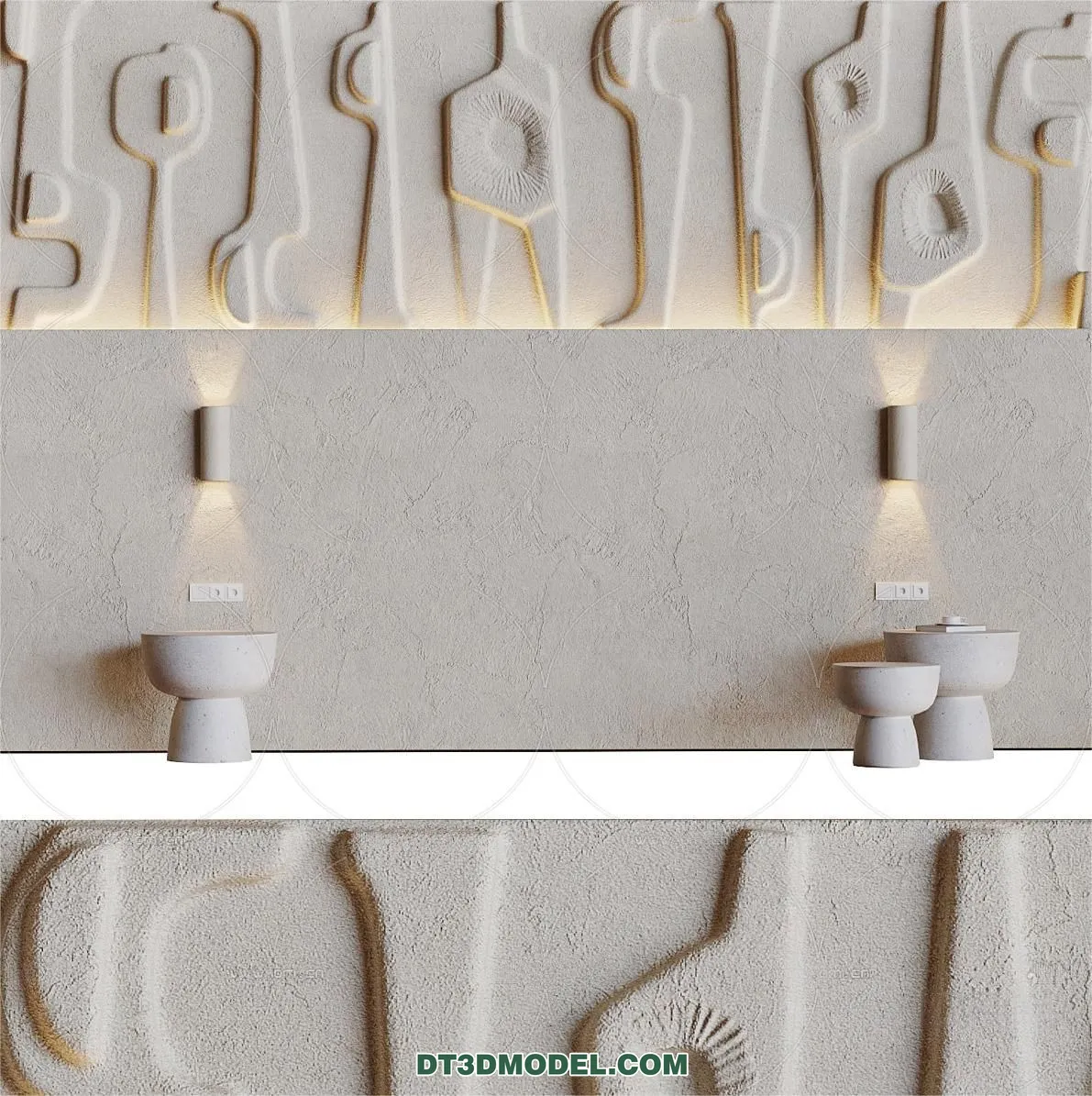 3D Model of Headboard – Bedroom Decoration 3D – 041 – CORONA