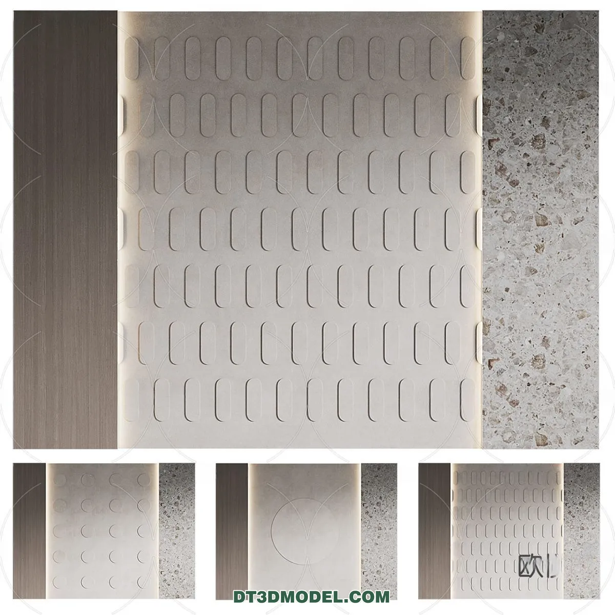 3D Model of Headboard – Bedroom Decoration 3D – 043 – CORONA