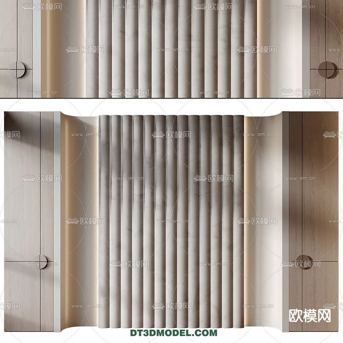 3D Model of Headboard – Bedroom Decoration 3D – 045 – VRAY