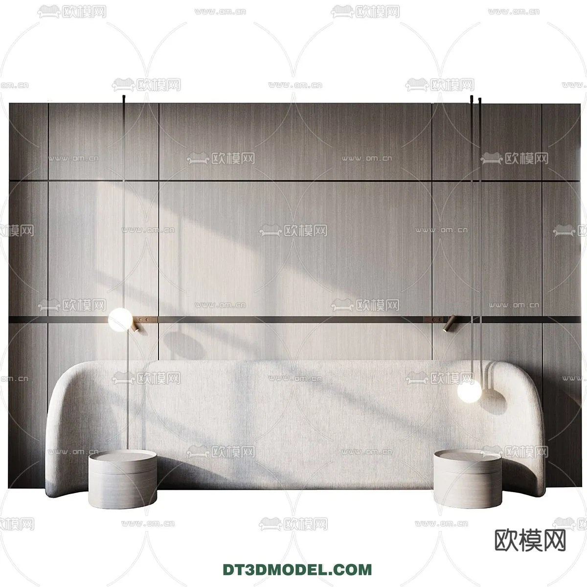 3D Model of Headboard – Bedroom Decoration 3D – 046 – CORONA