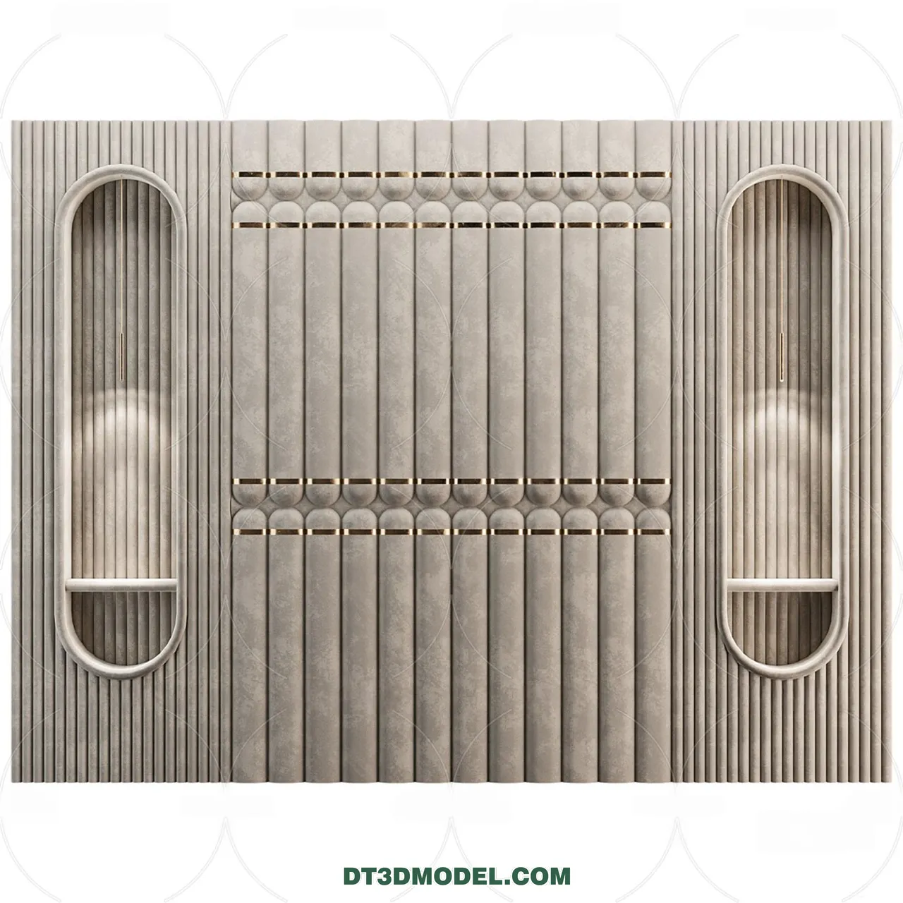 3D Model of Headboard – Bedroom Decoration 3D – 056 – CORONA