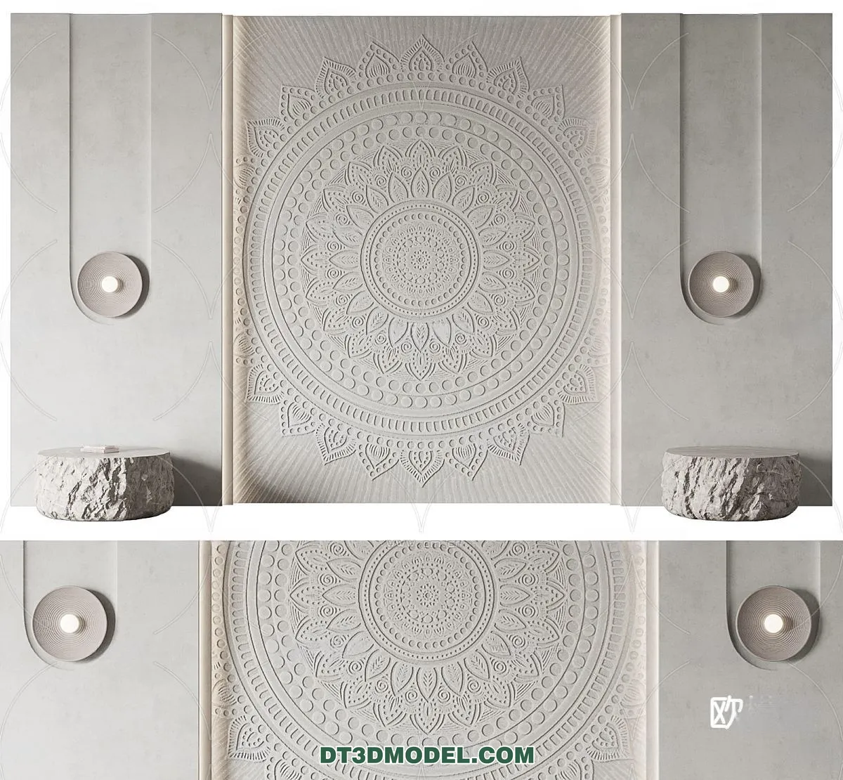 3D Model of Headboard – Bedroom Decoration 3D – 057 – VRAY