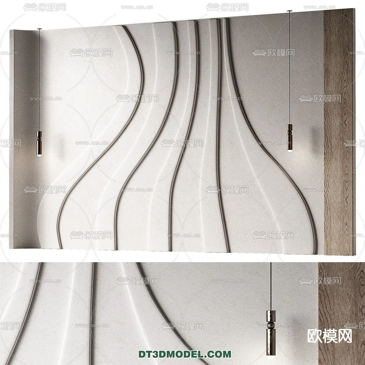 3D Model of Headboard – Bedroom Decoration 3D – 063 – CORONA