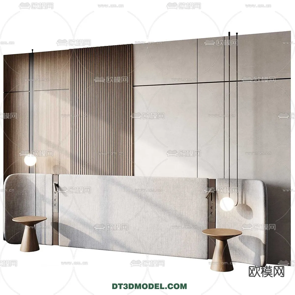 3D Model of Headboard – Bedroom Decoration 3D – 065 – VRAY