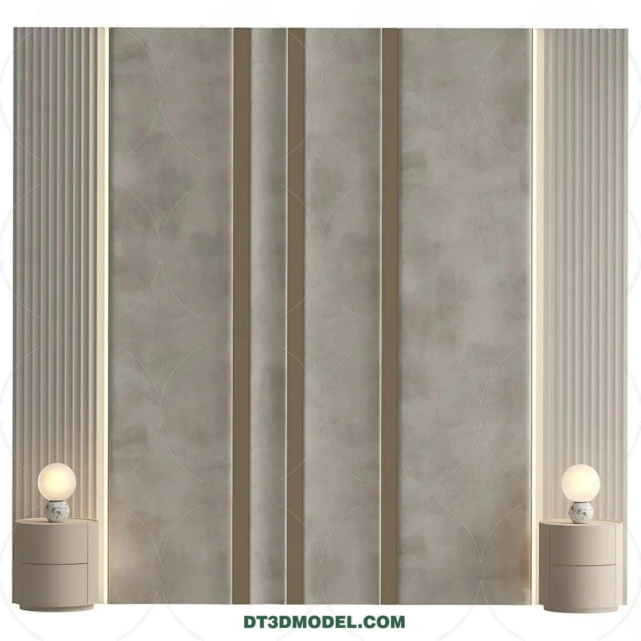 3D Model of Headboard – Bedroom Decoration 3D – 066 – VRAY