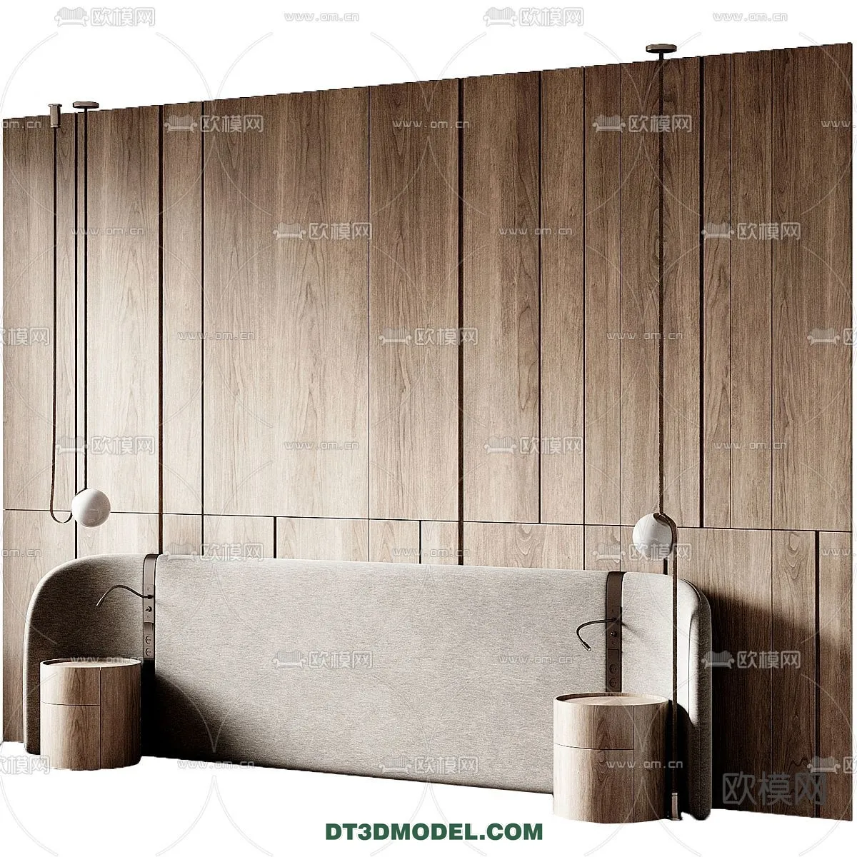 3D Model of Headboard – Bedroom Decoration 3D – 067 – VRAY