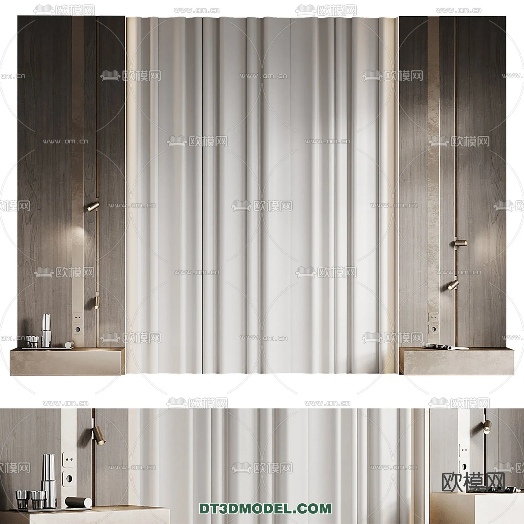 3D Model of Headboard – Bedroom Decoration 3D – 074 – VRAY