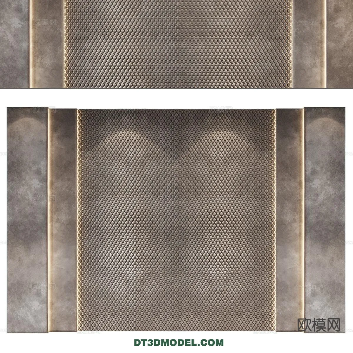 3D Model of Headboard – Bedroom Decoration 3D – 077 – CORONA