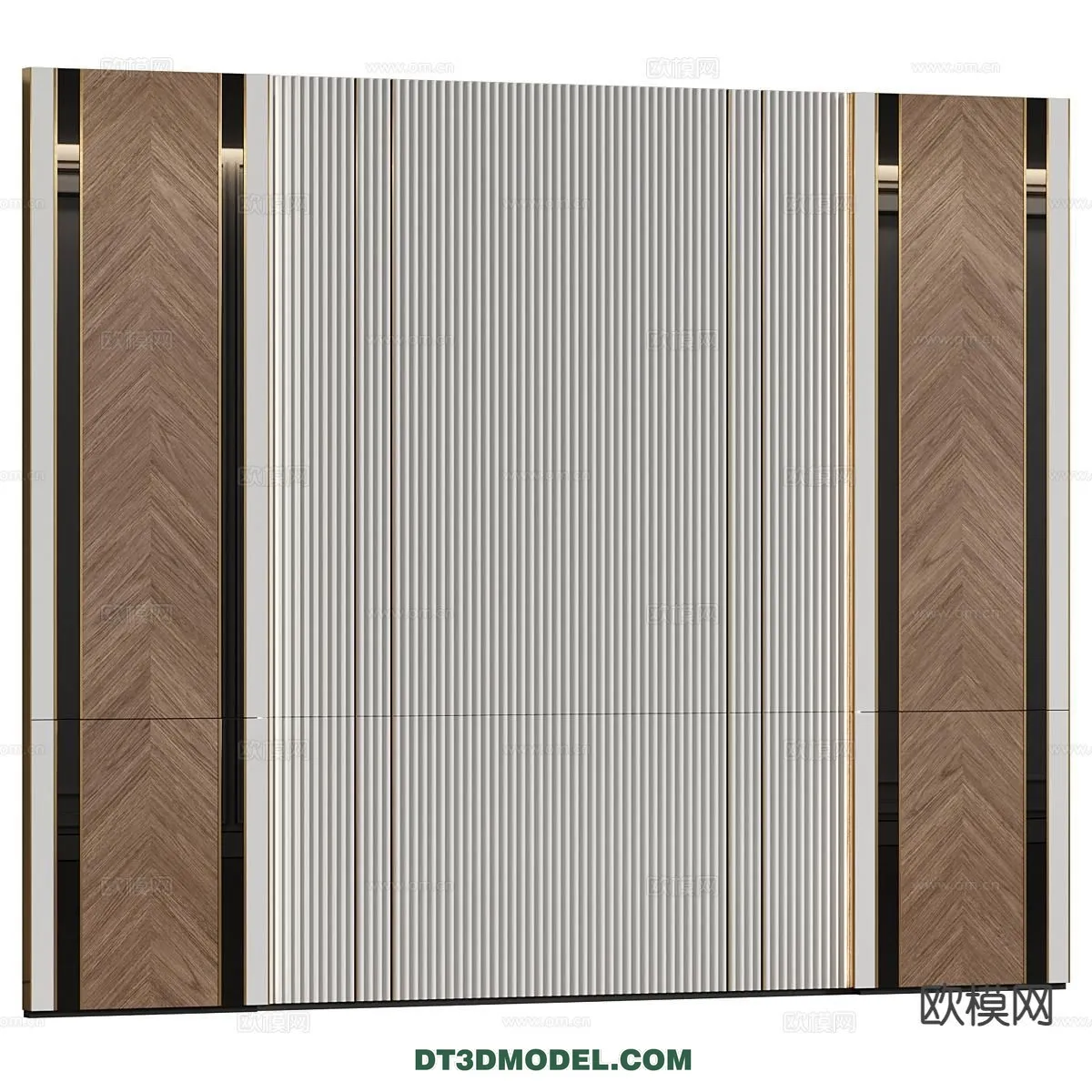 3D Model of Headboard – Bedroom Decoration 3D – 078 – CORONA