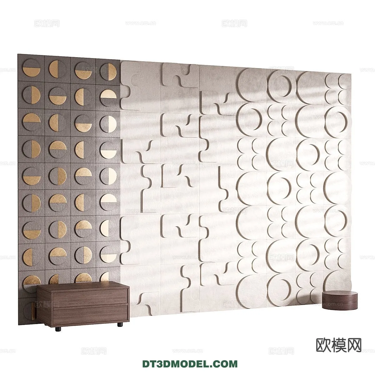 3D Model of Headboard – Bedroom Decoration 3D – 081 – CORONA