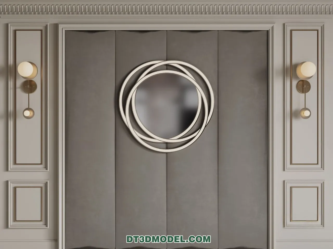 3D Model of Headboard – Bedroom Decoration 3D – 084 – CORONA