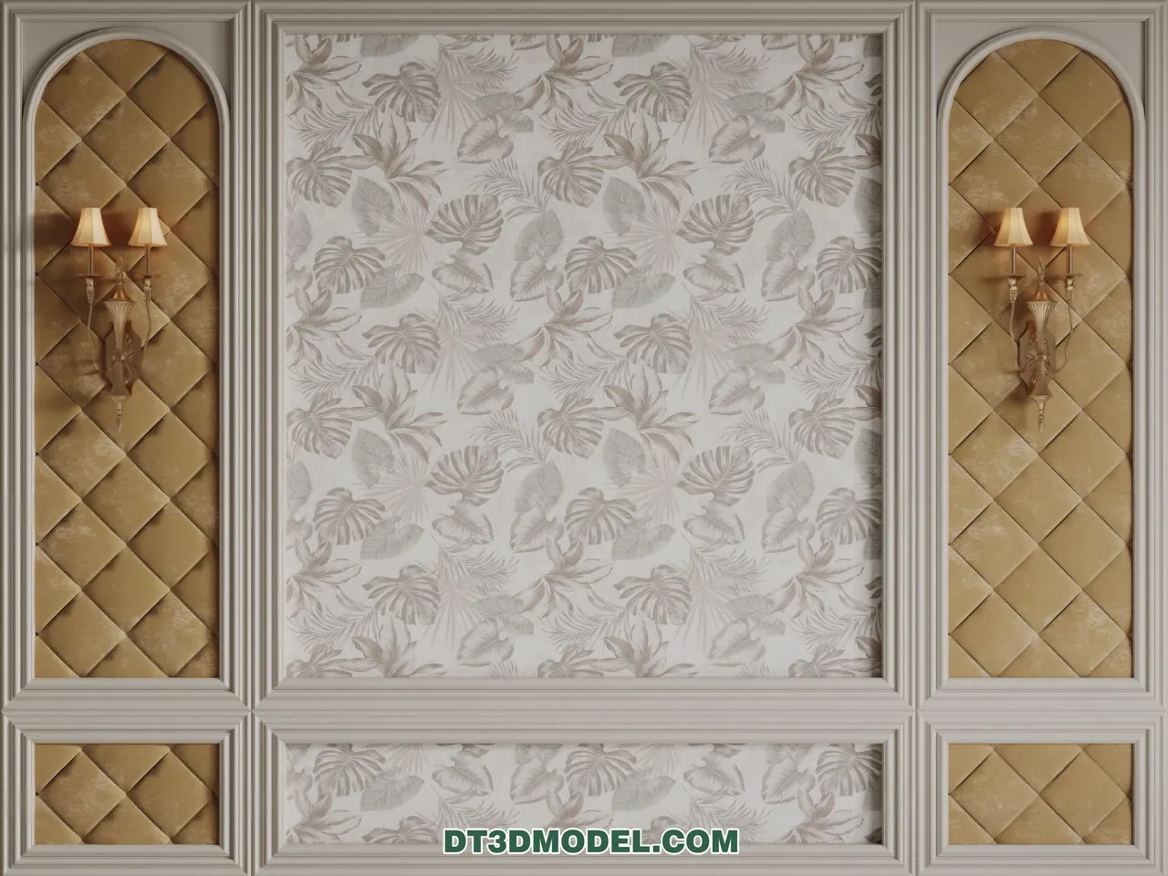 3D Model of Headboard – Bedroom Decoration 3D – 088 – CORONA