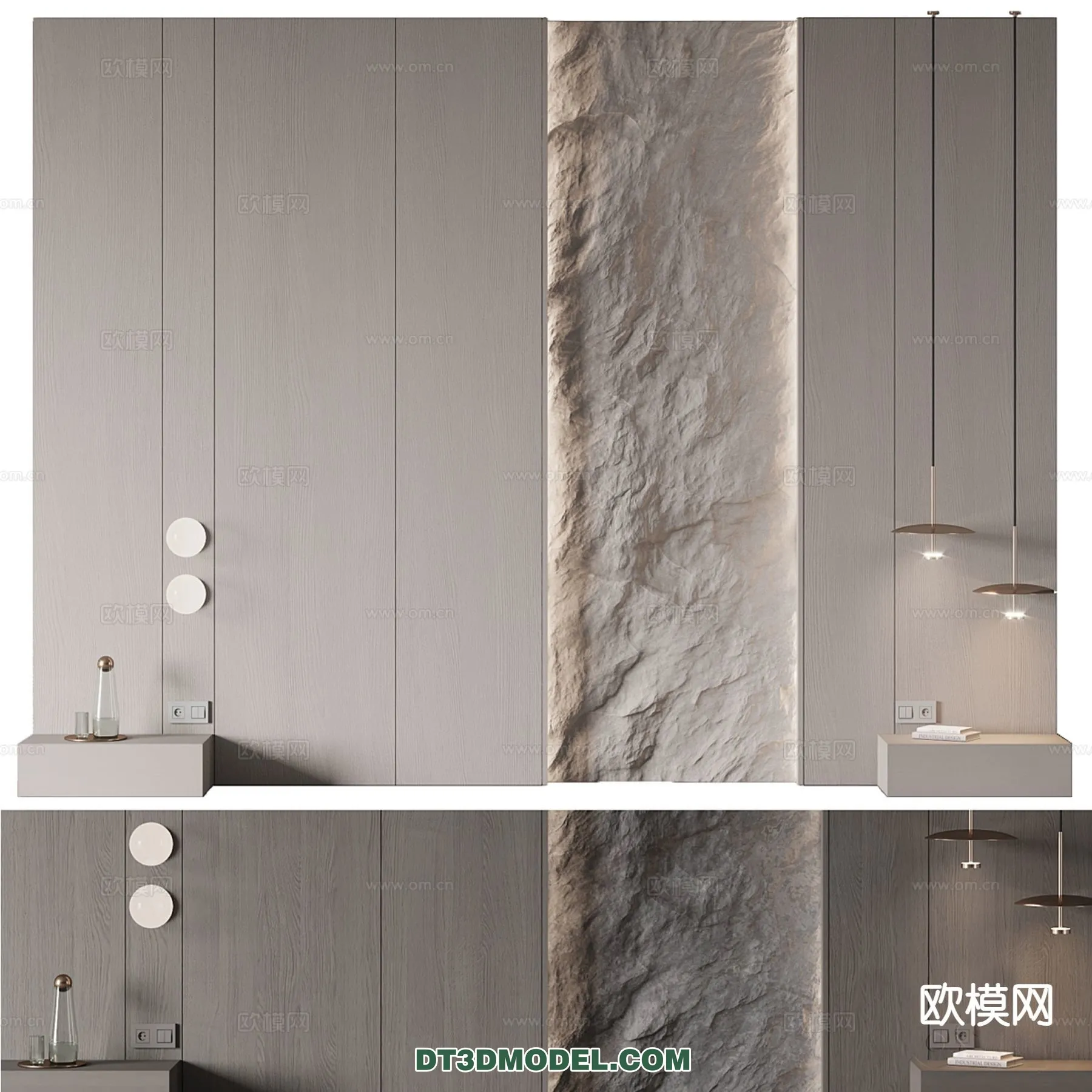 3D Model of Headboard – Bedroom Decoration 3D – 090 – VRAY