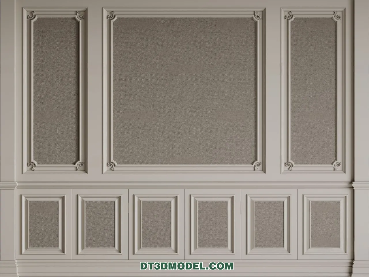 3D Model of Headboard – Bedroom Decoration 3D – 092 – CORONA