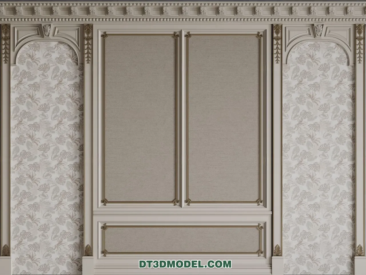 3D Model of Headboard – Bedroom Decoration 3D – 093 – CORONA