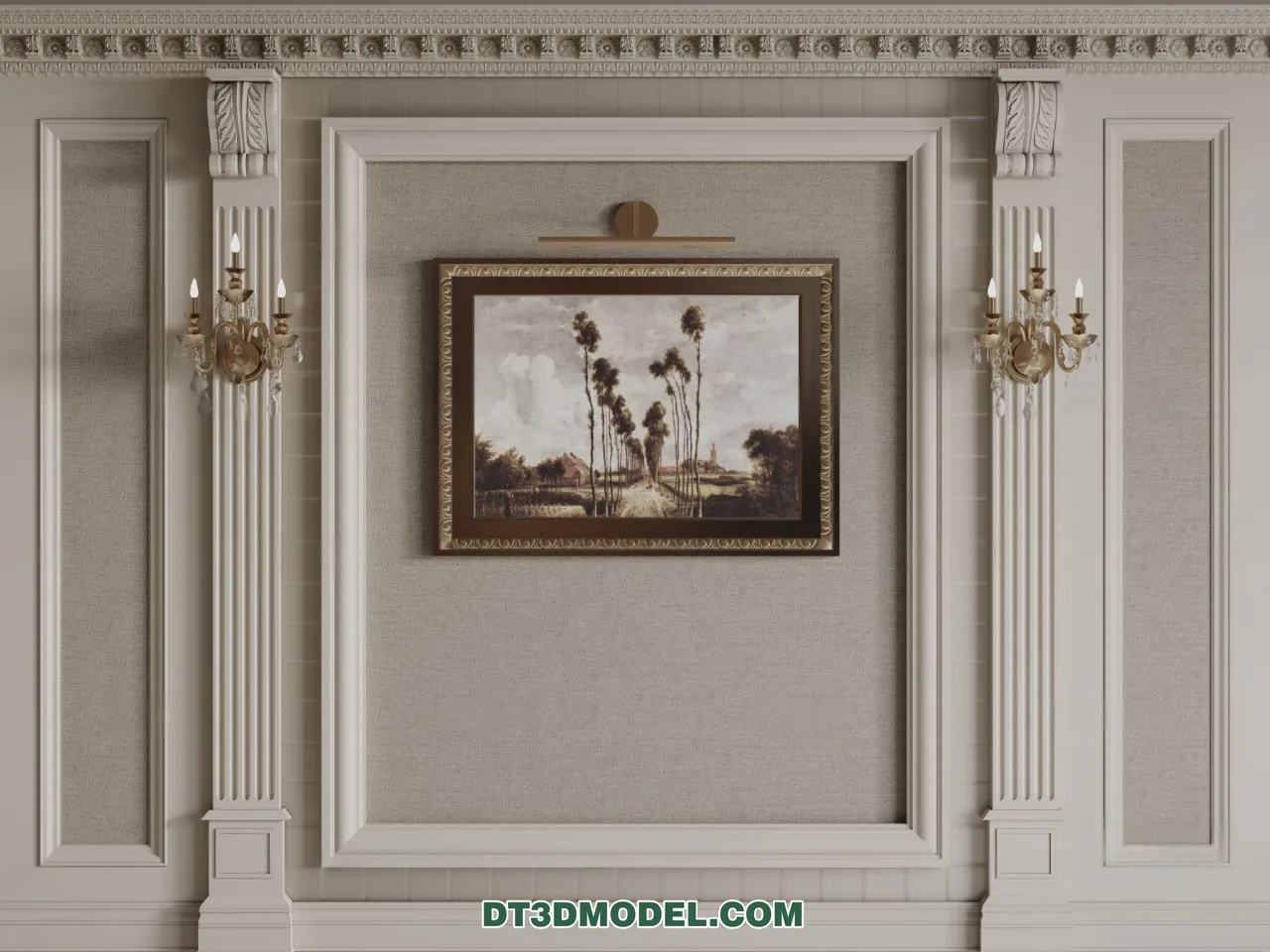 3D Model of Headboard – Bedroom Decoration 3D – 095 – CORONA