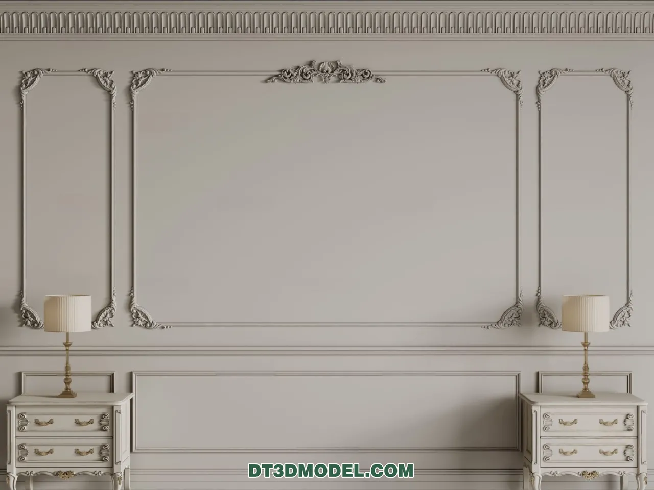 3D Model of Headboard – Bedroom Decoration 3D – 099 – CORONA