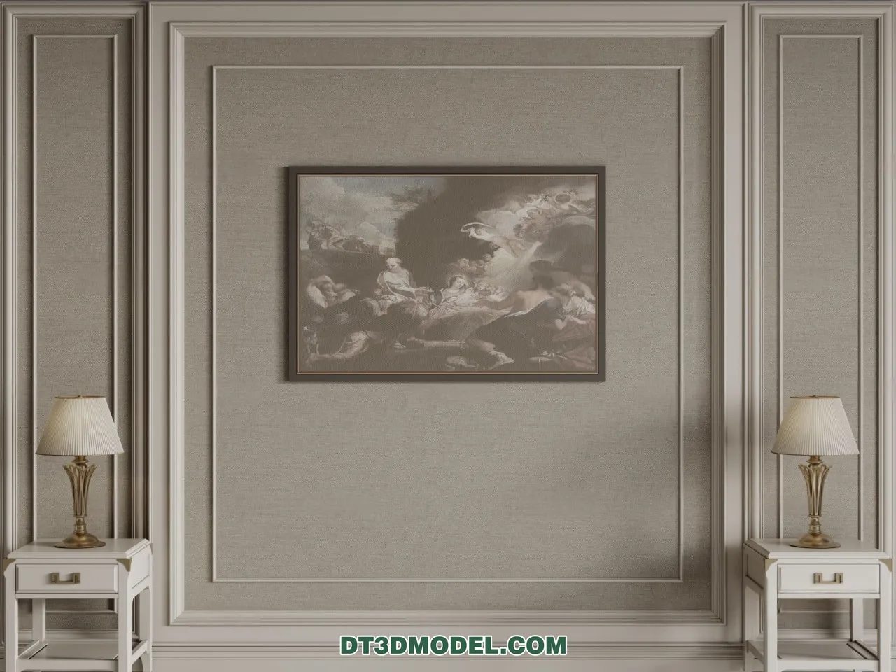 3D Model of Headboard – Bedroom Decoration 3D – 102 – CORONA