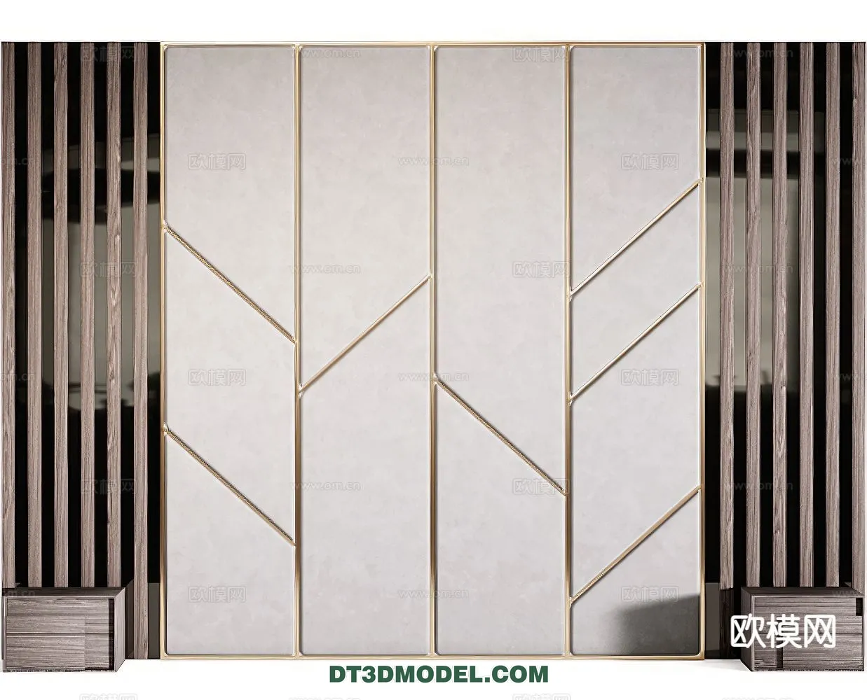 3D Model of Headboard – Bedroom Decoration 3D – 106 – CORONA