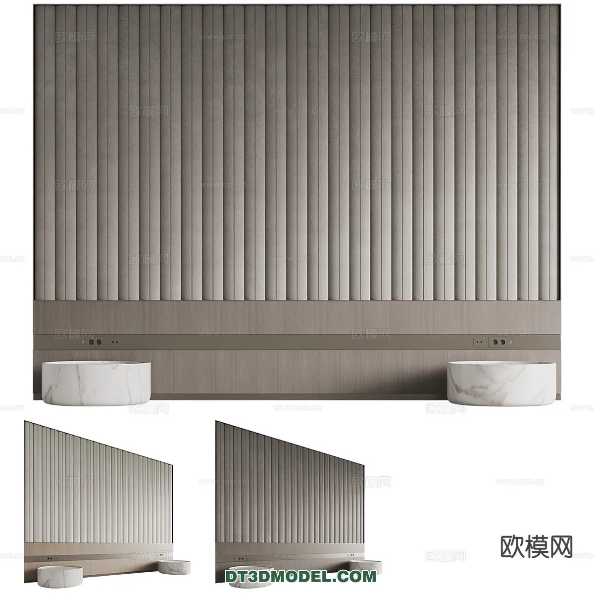 3D Model of Headboard – Bedroom Decoration 3D – 115 – VRAY