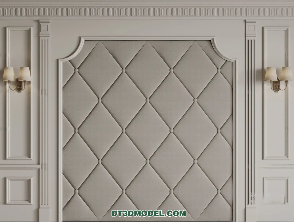3D Model of Headboard – Bedroom Decoration 3D – 117 – CORONA