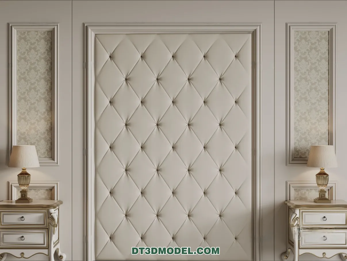 3D Model of Headboard – Bedroom Decoration 3D – 118 – CORONA