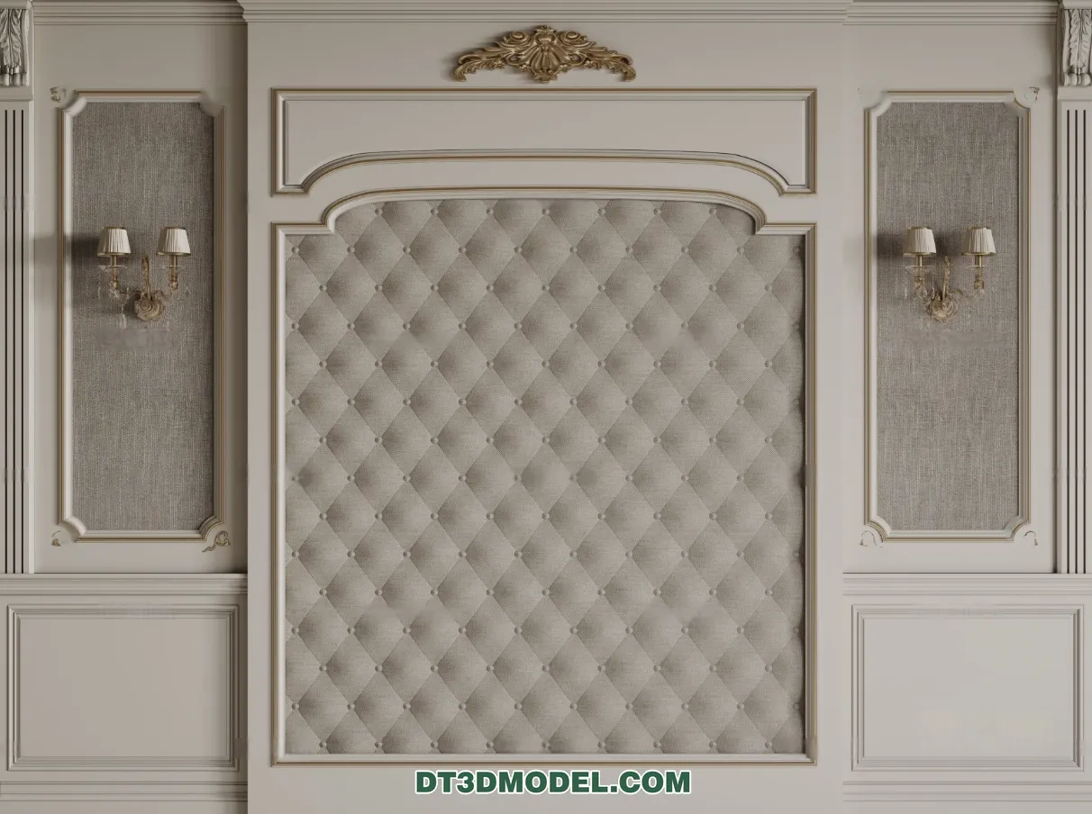 3D Model of Headboard – Bedroom Decoration 3D – 119 – CORONA