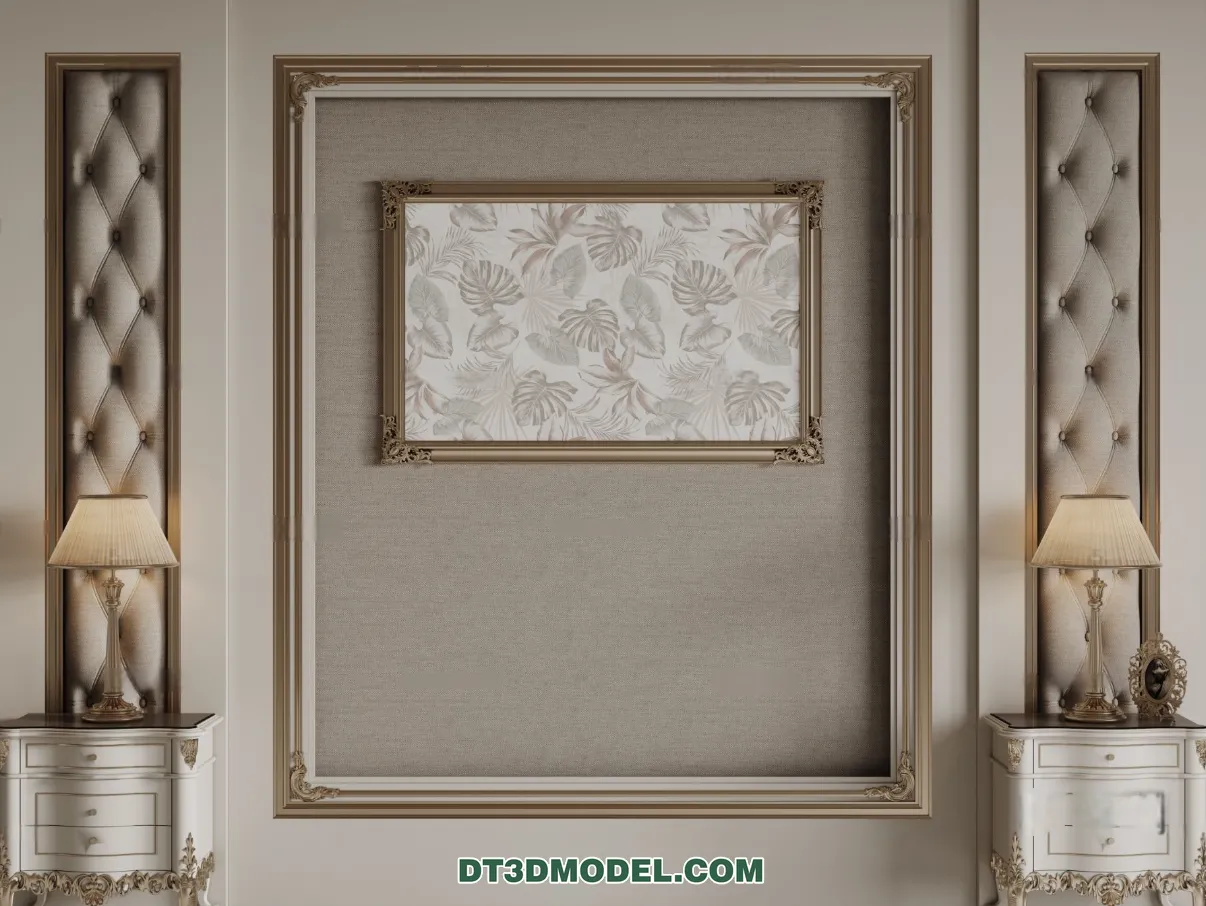 3D Model of Headboard – Bedroom Decoration 3D – 120 – CORONA