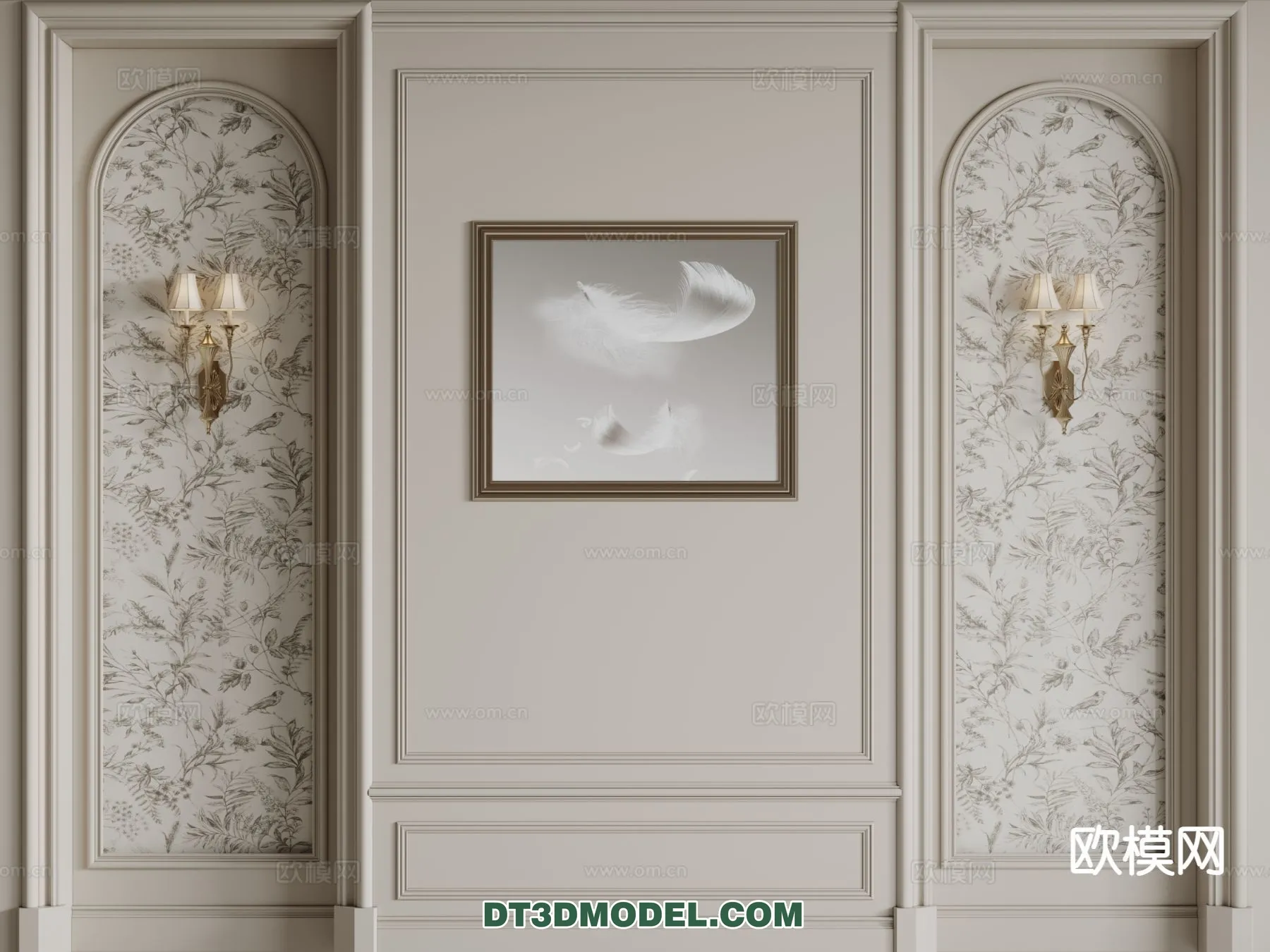 3D Model of Headboard – Bedroom Decoration 3D – 129 – CORONA