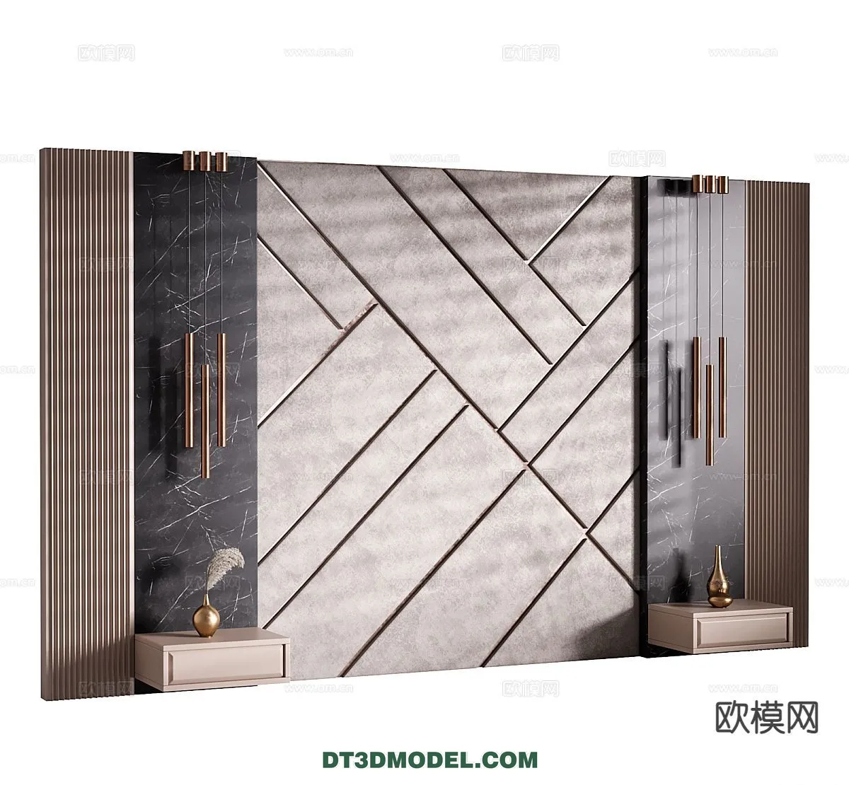 3D Model of Headboard – Bedroom Decoration 3D – 131 – VRAY