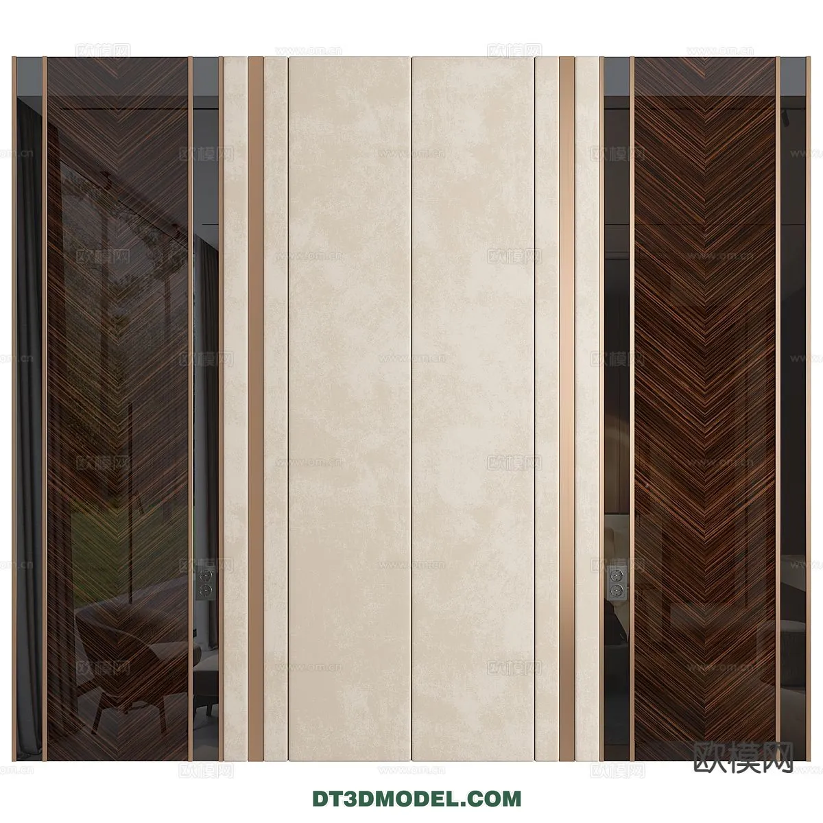 3D Model of Headboard – Bedroom Decoration 3D – 133 – VRAY