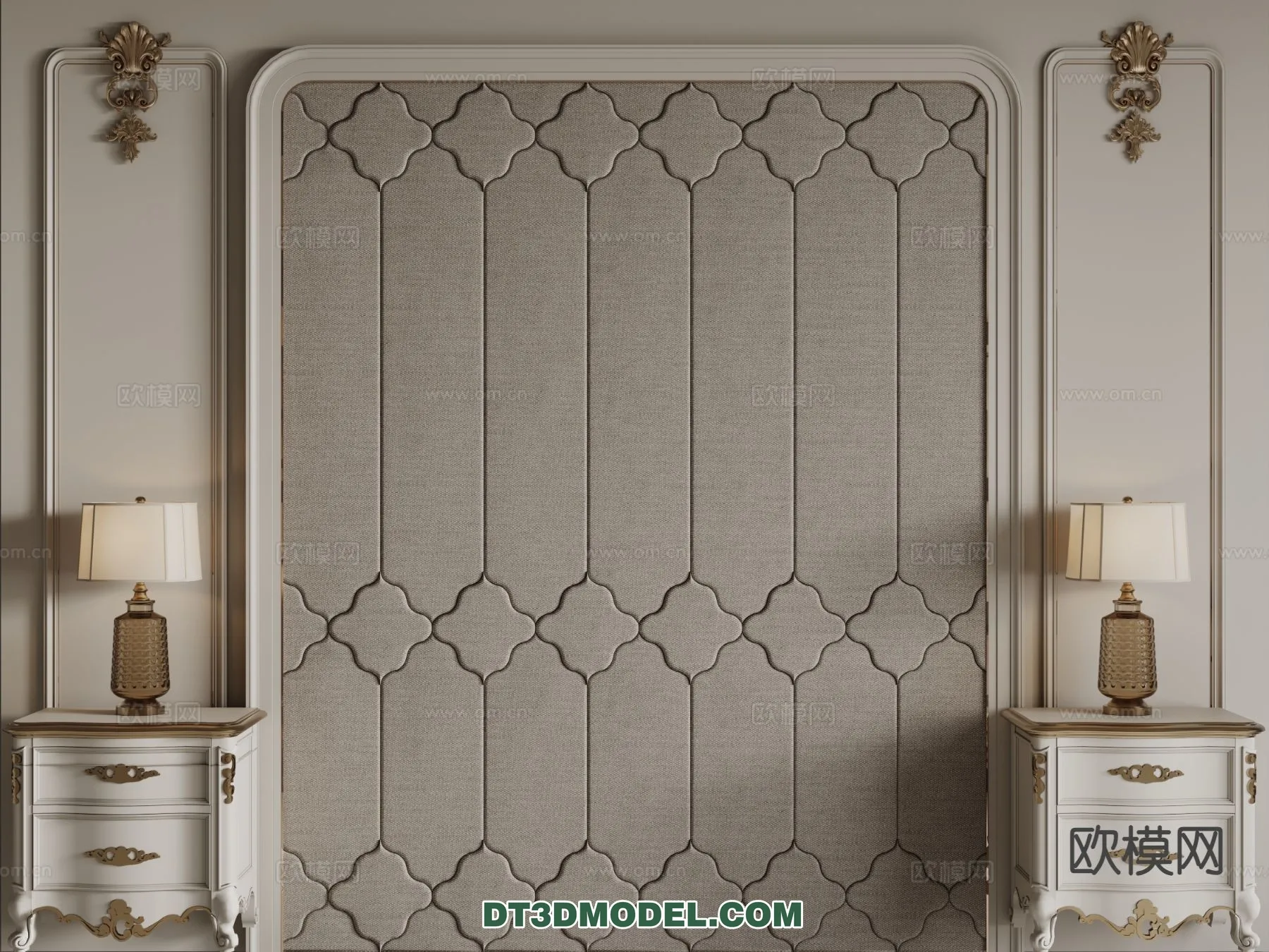 3D Model of Headboard – Bedroom Decoration 3D – 138 – CORONA