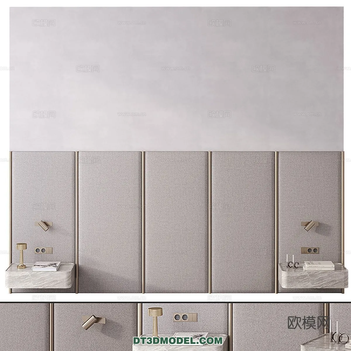 3D Model of Headboard – Bedroom Decoration 3D – 156 – CORONA