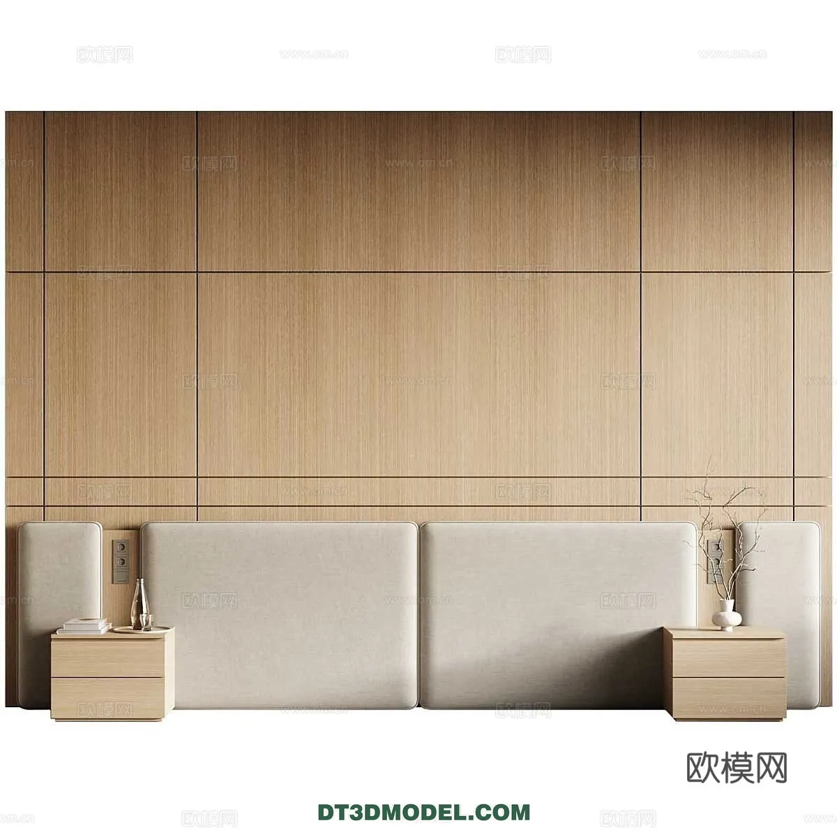 3D Model of Headboard – Bedroom Decoration 3D – 164 – CORONA