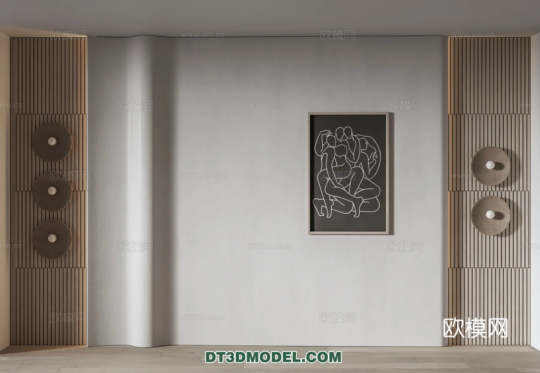 3D Model of Headboard – Bedroom Decoration 3D – 168 – VRAY