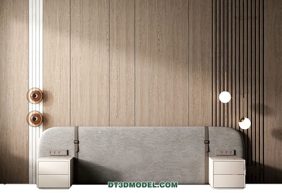 3D Model of Headboard – Bedroom Decoration 3D – 171 – VRAY