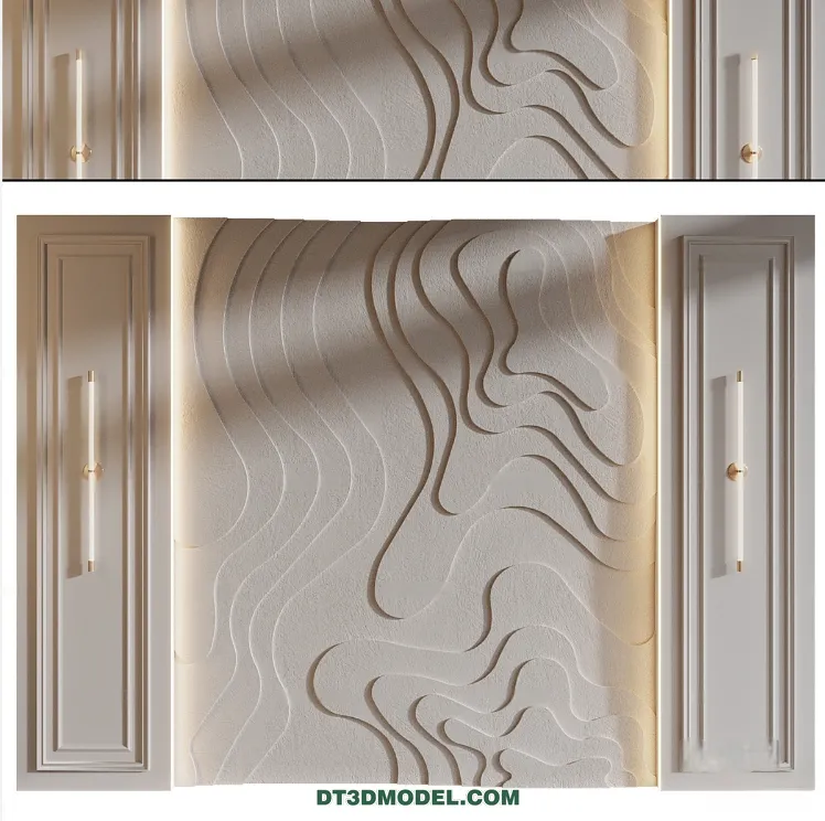 3D Model of Headboard – Bedroom Decoration 3D – 173 – CORONA