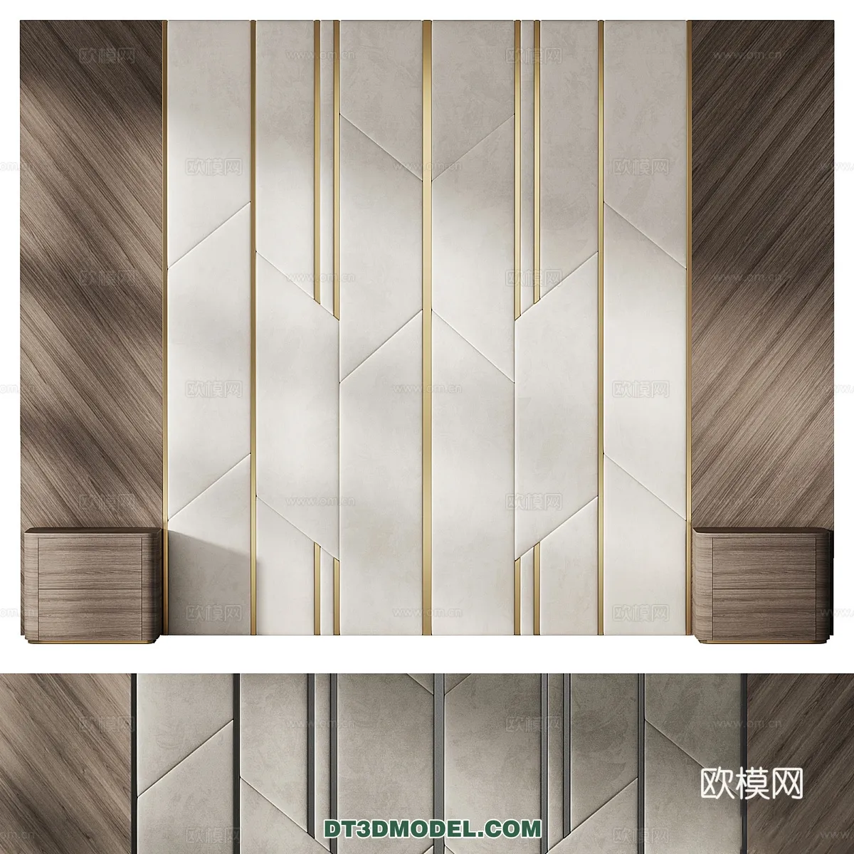 3D Model of Headboard – Bedroom Decoration 3D – 174 – CORONA