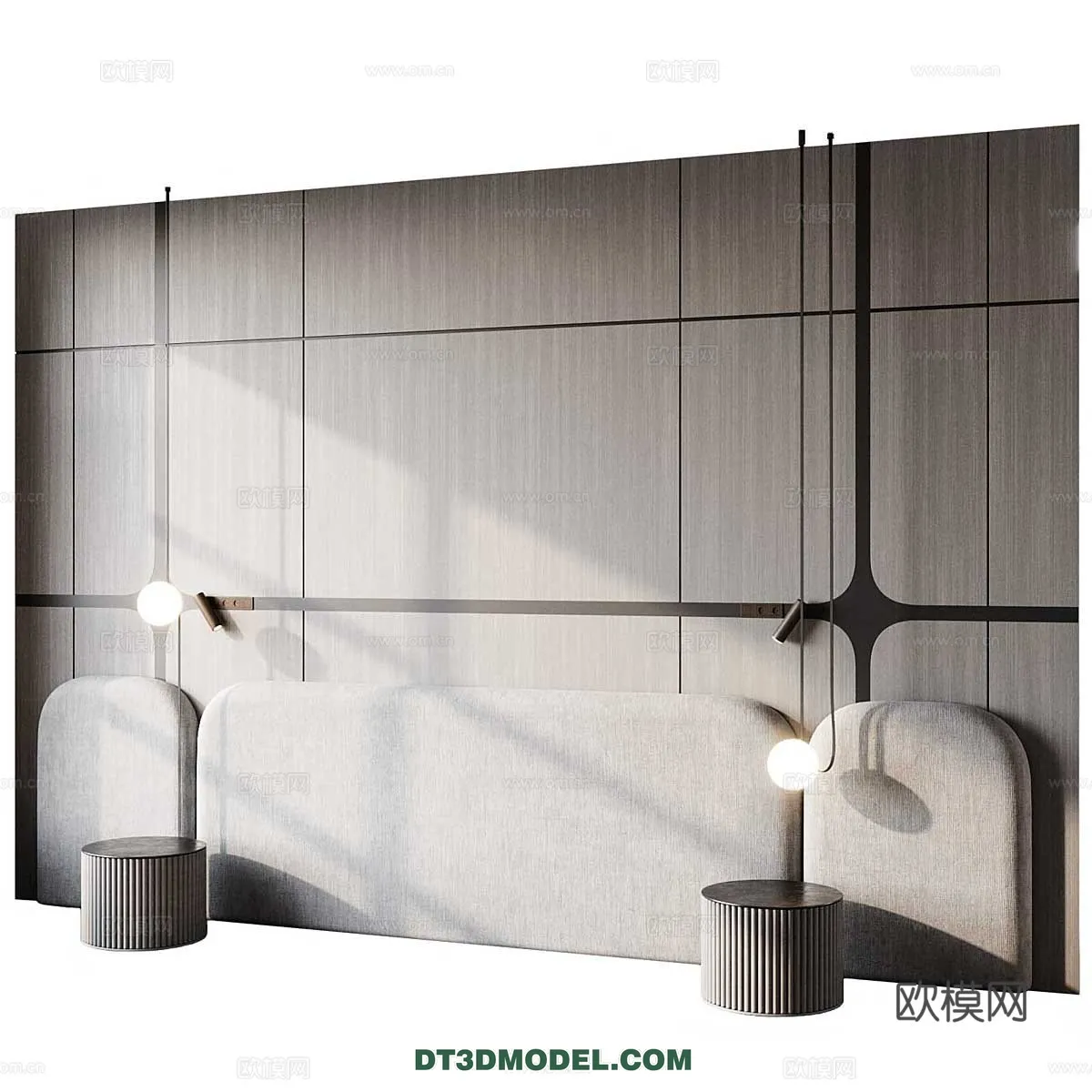 3D Model of Headboard – Bedroom Decoration 3D – 176 – VRAY
