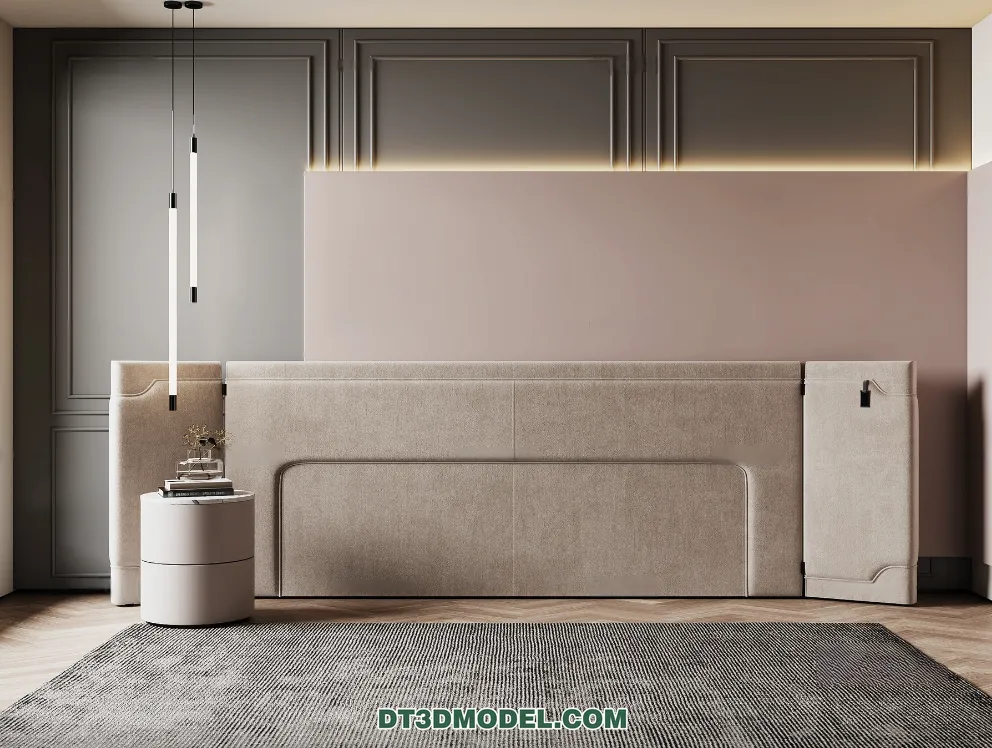 3D Model of Headboard – Bedroom Decoration 3D – 178 – VRAY