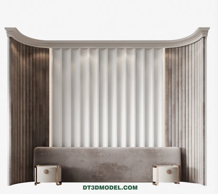 3D Model of Headboard – Bedroom Decoration 3D – 181 – CORONA