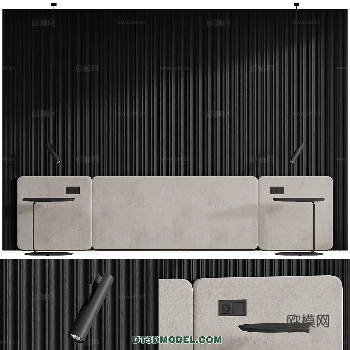 3D Model of Headboard – Bedroom Decoration 3D – 185 – VRAY