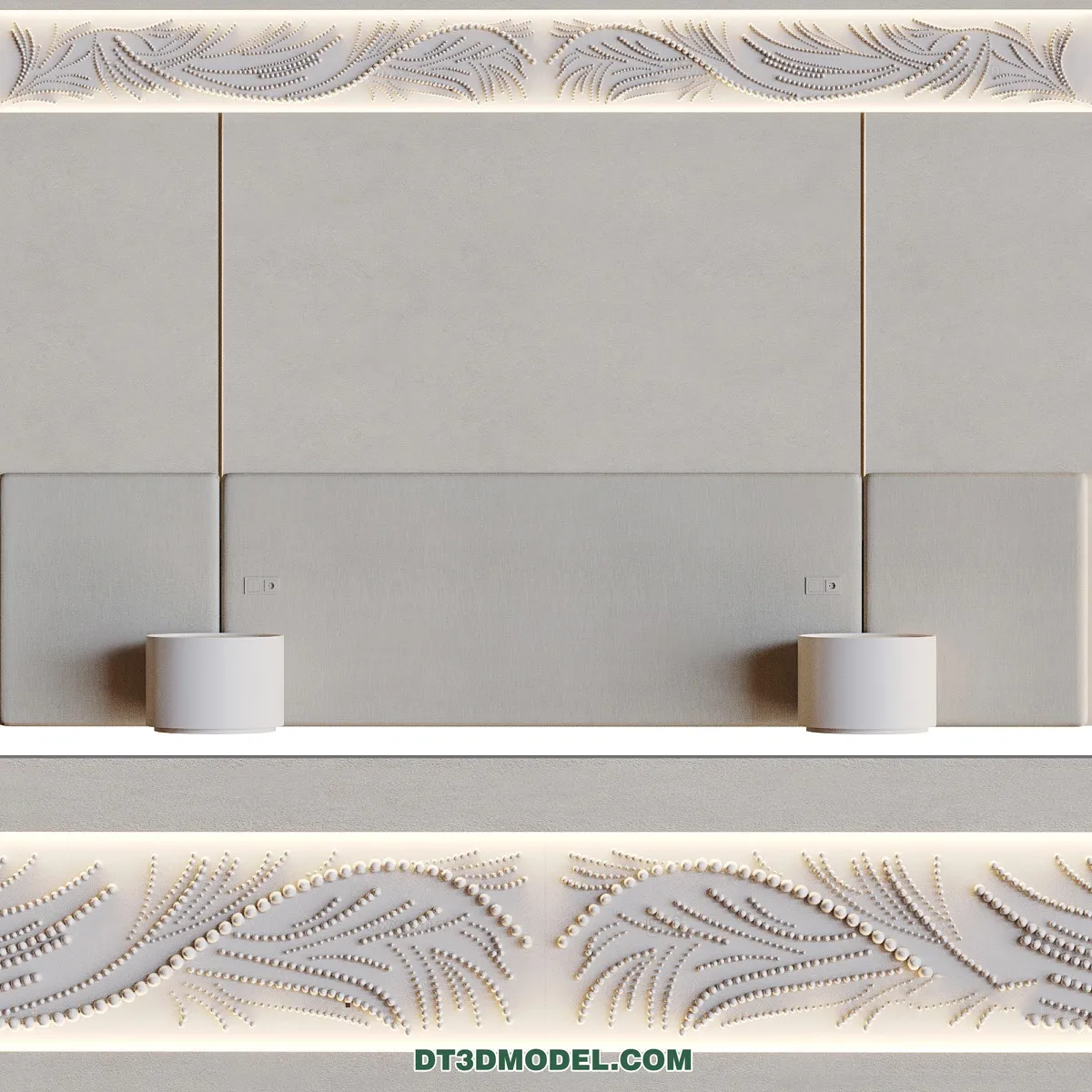 3D Model of Headboard – Bedroom Decoration 3D – 188 – CORONA