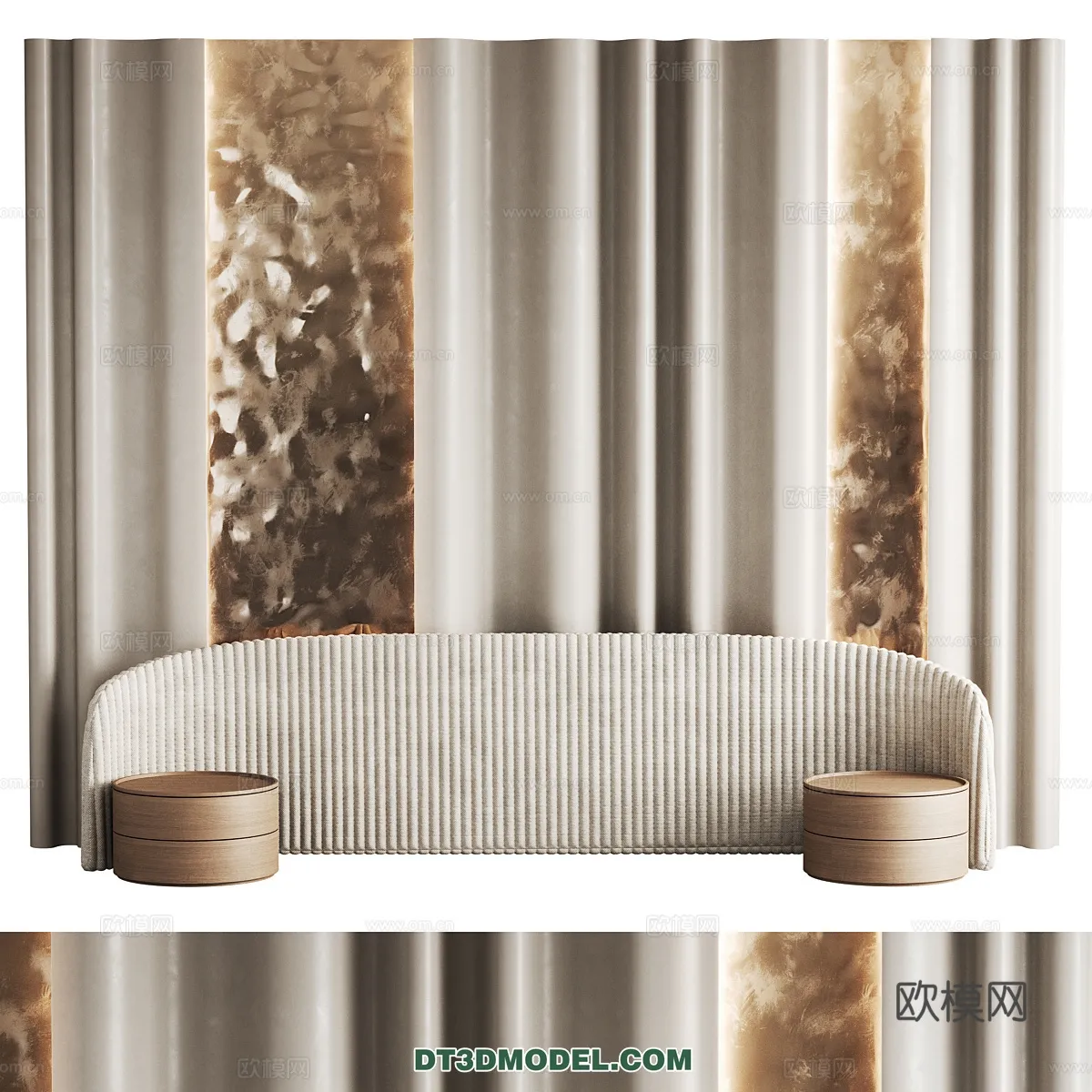 3D Model of Headboard – Bedroom Decoration 3D – 203 – CORONA