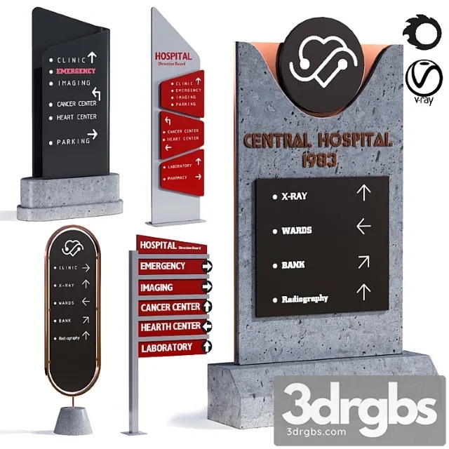 3d model of hospital information board for exterior 3D Model Download 3d model of hospital information board for exterior 3D Model Download