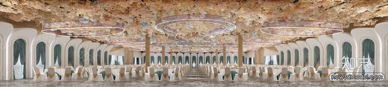 3D Model of Wedding Hall – 3D Scene – 003 – VRAY