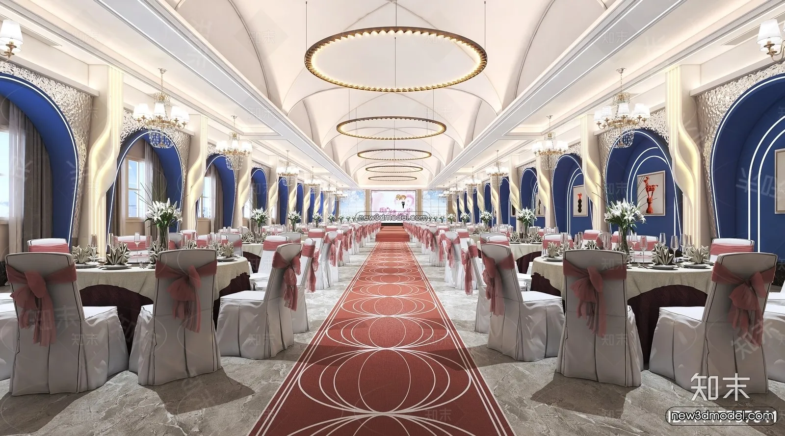 3D Model of Wedding Hall – 3D Scene – 007 – VRAY