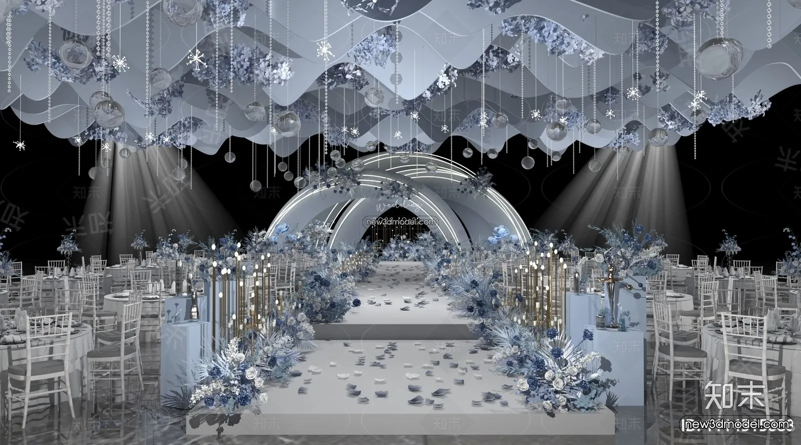 3D Model of Wedding Hall – 3D Scene – 023 – VRAY