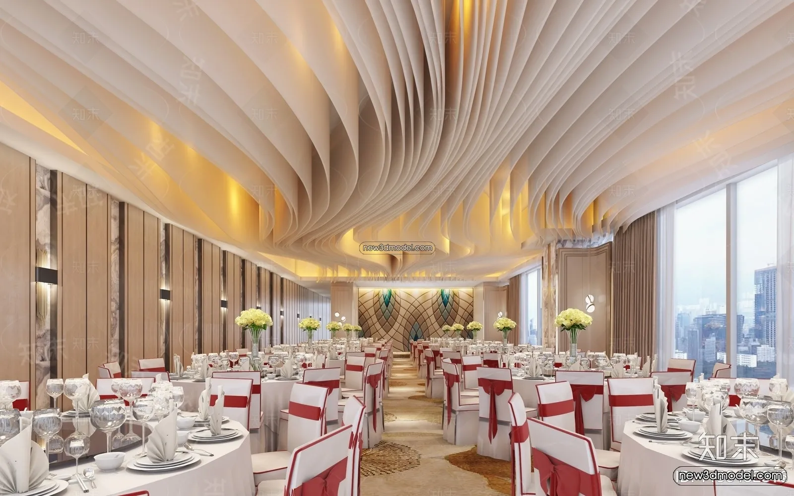 3D Model of Wedding Hall – 3D Scene – 033 – VRAY