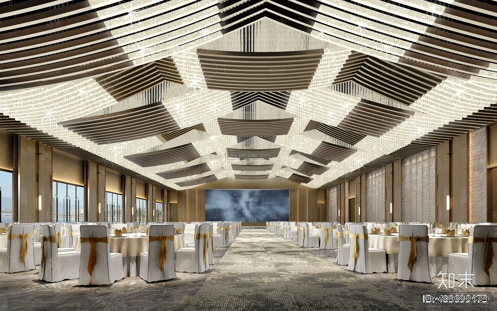 3D Model of Wedding Hall – 3D Scene – 034 – VRAY